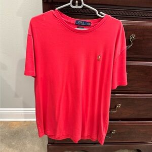 Polo by Ralph Lauren Coral-Red Crewneck Short Sleeve Tee